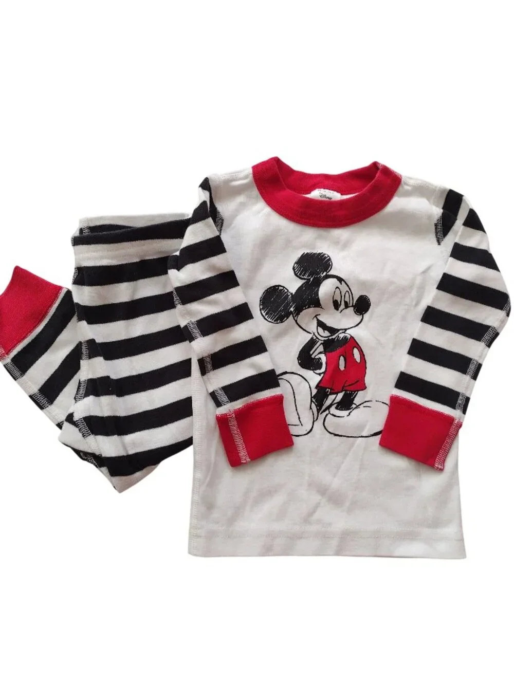 Hanna Andersson Disney Pajama Set 2T Mickey Mouse Organic Cotton Long Johns